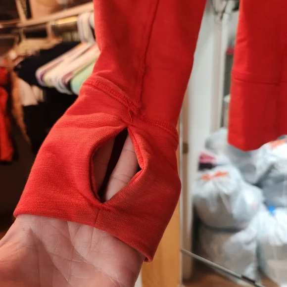 Athleta Zip Up Hoodie, Full Length XXS, red - Picture 5 of 12